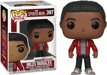 Miles Morales Vinyl Figure - Spider Man Miles Morales Funko Pop Png