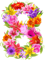 Floral Picture Number Free Download Image - Free PNG