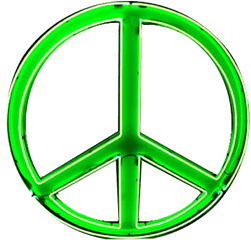 Peace Sign Neon - Dark Blue Peace Sign Png