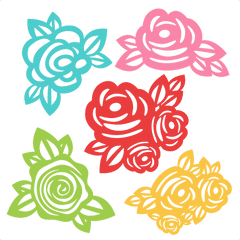 Silhouette Flowers Designs - Flower Cricut Png