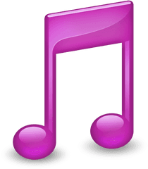 Sidebar Music Purple Icon Smooth Leopard Iconset Mcdo Design - Blue Music Note Icon Transparent Background Png