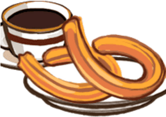 Churros Con Chocolate - Churros Con Chocolate Png