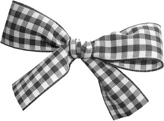 Plaid Ribbon Png Image - Png Download Black And White Checkered Ribbon Png