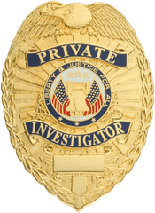 Badge Private Investigator Detective - Detective Badge Png