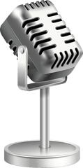 Microphone Clipart Design Art - Retro Microphone Clipart Png