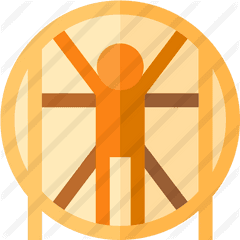 Icon Illustration Vitruvian Man - Circle Png