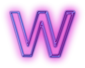 Symbols Letter W Png Transparent - Neon Letter W Png