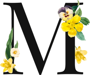 Letter M Png Royalty - Yellow Flower Letter M