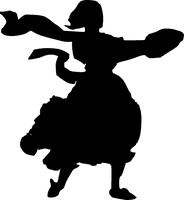 Pic Girl Vector Silhouette Dancing - Free PNG