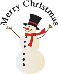 Christmas Snowman Clipart - Merry Christmas Snowman Clipart Png