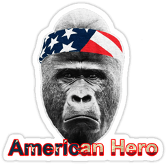 Harambe - Gorilla With Headband Png