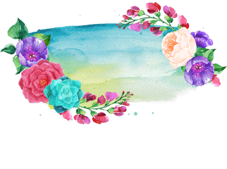 Ftestickers Watercolor Flowers Background Frame Colorfu - Flower Png