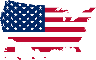 America United States Map - Transparent Us Map Flag Png