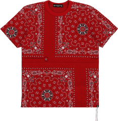 Mastermind World Bandana T - Red Bandana T Shirt Mens Png