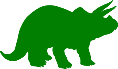 Green Triceratops Png Clip Arts For Web - Dinosaur Silhouette Png