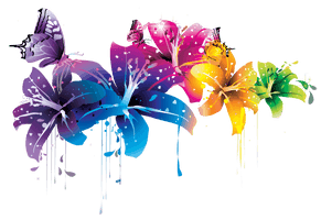 Vector Splash Flower PNG File HD