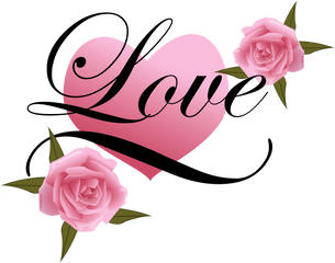 Wedding Png Clipart Bride And Groom Transparent Images - Pink Heart And Roses