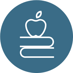 Apple Fruit Book Education Study Teaching - Download Emblem Png