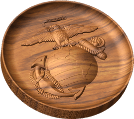 Eagle Globe And Anchor Style B - Circle Png