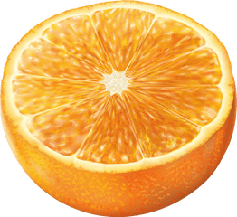 Half Orange Fruit Lime Slice - Half Orange Png