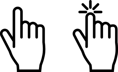 The Mouse Cursor Click Icon - Hand Mouse Click Png