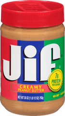 Jif Peanut Butter - Creamy Pure Market Jif Peanut Butter Oz Png