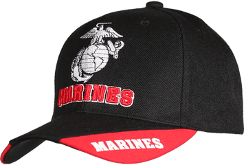 08548 - Us Marines Cap 3way Style Eagle Globe Anchor Blackred Baseball Cap Png