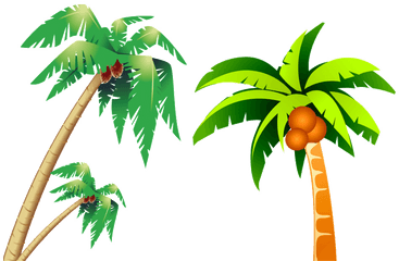 Cartoon Coconut Tree Png Transparent - Jingfm Coconut Tree Cartoon