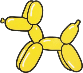 Stickers Yellow Posted - Balloon Dog Sticker Png