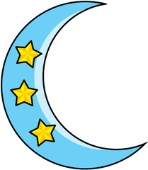 Three Yellow Stars Clipart - Crescent Shape Clipart Png