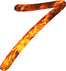 Number 7 Fire - 7 Fire Png