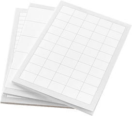 Blank Sheet Labels With Square Corners - Label Printer Sheets Png