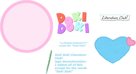 Ddlc Logo Deconstruction But With A - Doki Doki Literature Club Font Png