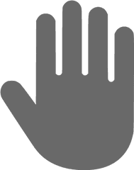 Dim Gray Hand Cursor Icon - Hand Icon Blue Png