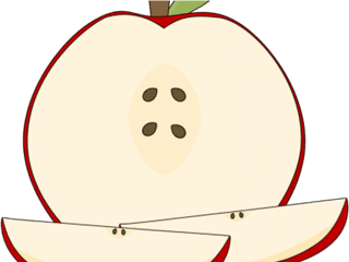 Drawn Apple Slice - Happy Png