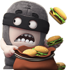 Oddbods Hamburger Thief Png Image Transparent