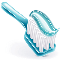 Tooth With Toothbrush - Free PNG