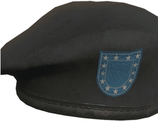 Military Beret - Black Military Beret Hat Png