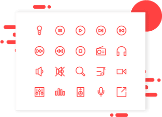 Download Music Icon Symbol Outline Line App - Dot Png