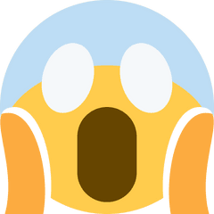 Screaming Emoji Meaning With Pictures - Scream Emoji Twitter Png