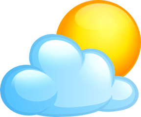 Clipart Of Sun Blue Moon Full And Ash Cloud - Png Download