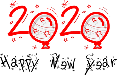 New - Year Text Red Font For Happy New Year 2020 For New Year Happy New Year 2020 Png