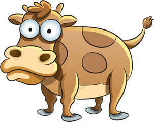 Vaca 2 Colorida Sem Fundo Em Png - Cute Cow Image Drawing