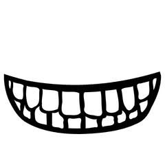 Free Creepy Smile Transparent Download - Smiling Teeth Png