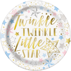 Twinkle Little Star Paper Plates - New Year Png