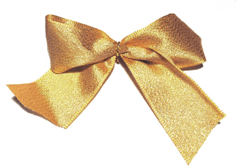 Golden Bow Transparent Image - Real Golden Ribbon Png