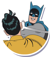 Milos Babic Graphic Designs - Batman Slap Robin Png