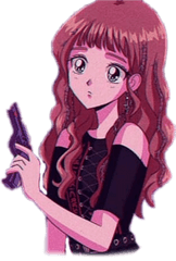 Girl Aesthetic Gun Cute Sticker - Cartoon Png