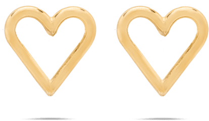 New Heart Outline Studs - Heart Png