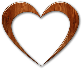 Clipart Transparent Background Wooden Heart - Wooden Heart Wooden Love Heart Transparent Png